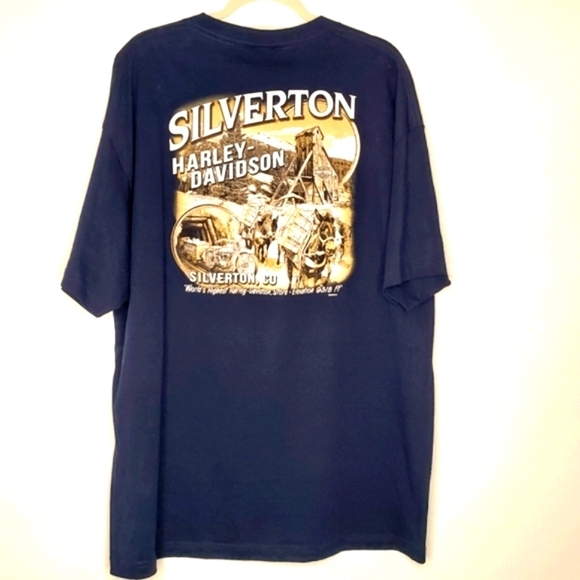 Harley Davidson Back and Front Graphic Tee Size 2XL Silverton Colorado Shirt - Picture 10 of 12